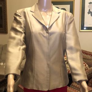 Ann Taylor 100% Silk Bronze Blazer
